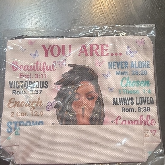 Beautiful You Are Pattern Make-up and Toilet Bag - Picture 4 of 4